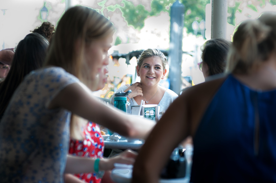 Student at Cafe du Monde