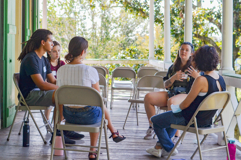 College Scholars outside at an event