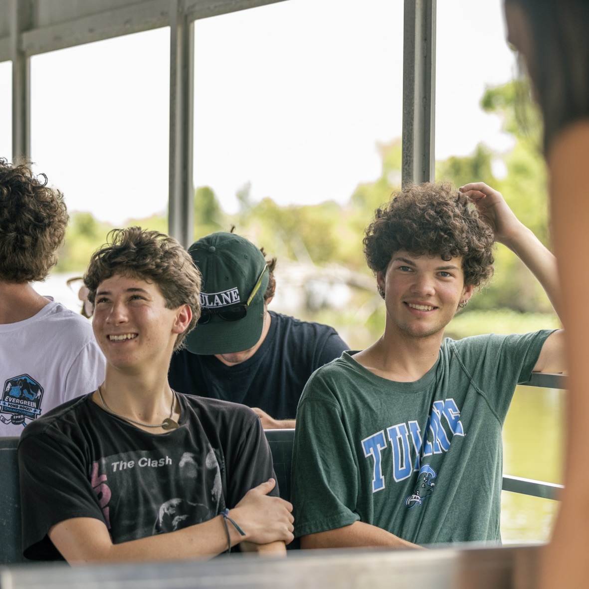 First-year students on swamp tour