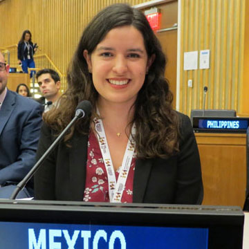 Alejandra at United Nations Desk