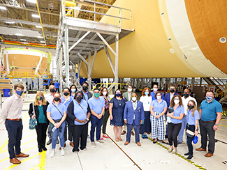 The NTC Career Services team and members of SSE Senior Leadership were invited out to NASA’s Michoud Assembly Factory for a private tour and conversations with industry experts.
