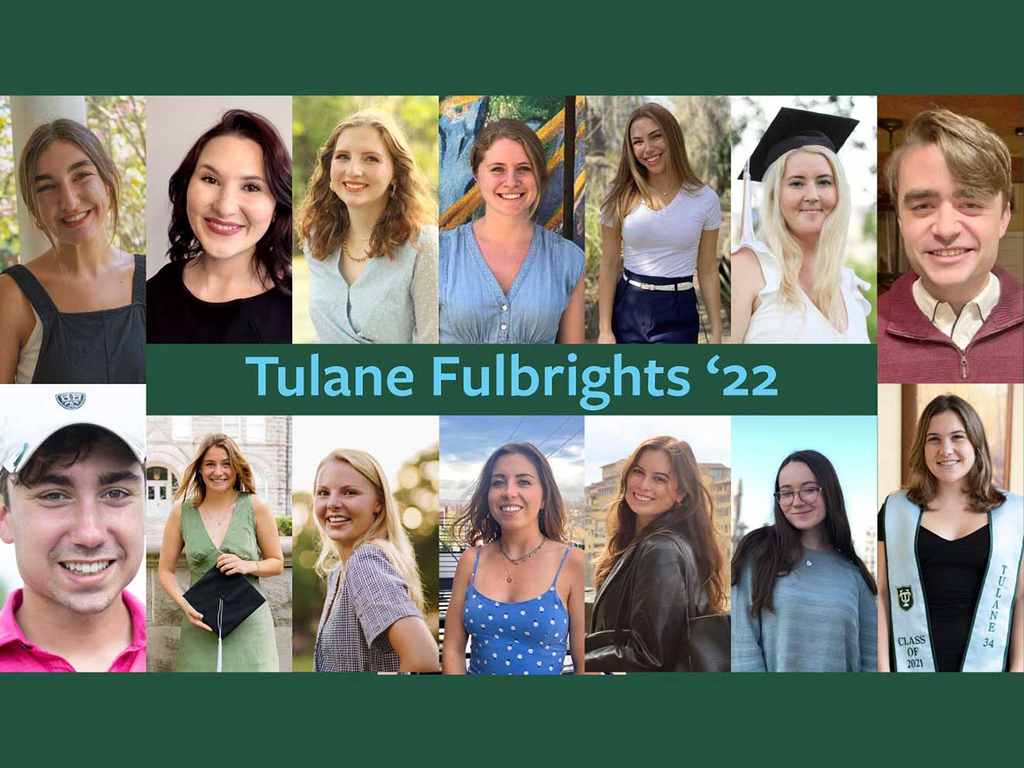 15 Confirmed Tulane Fulbright recipients, 8 more selected as alternates