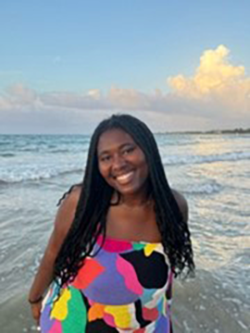Gabby Evans at the beach Female student at the beach
