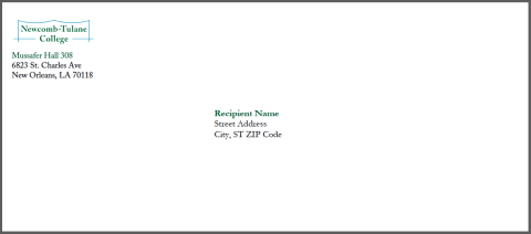 NTC Templates Newcomb Tulane College NTC Templates Newcomb Tulane College